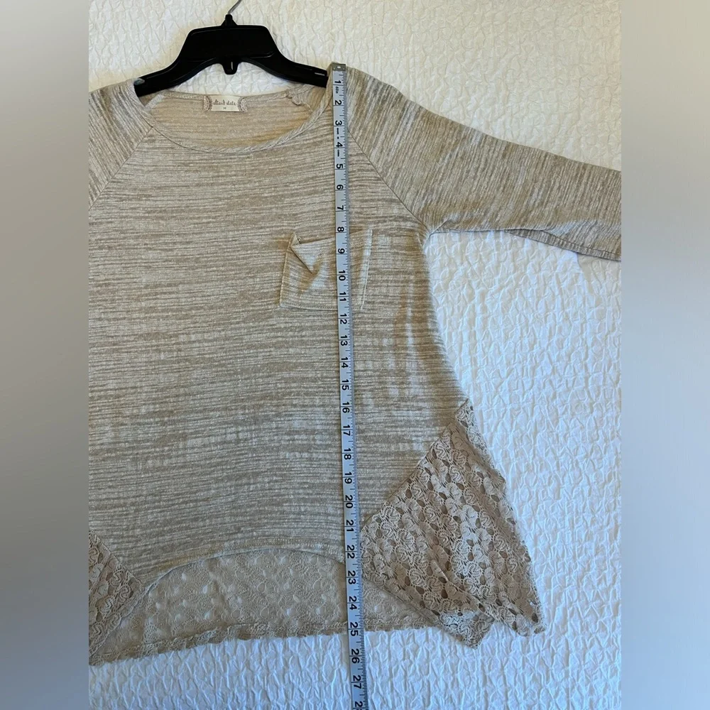 Altar'd State Lace Crochet Crewneck Top - Picture 5 of 6